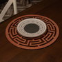 Hermia Labyrinth - Rose Juego de Salvamanteles de Madera Rosa (6 piezas)